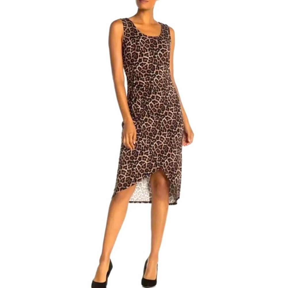 T Tahari Leopard Print Tank Dress